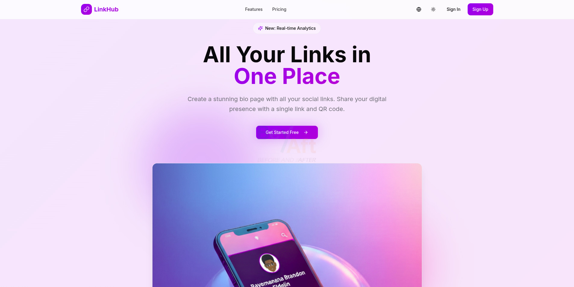 Après - page bio personnalisée Graphisme et numérique
